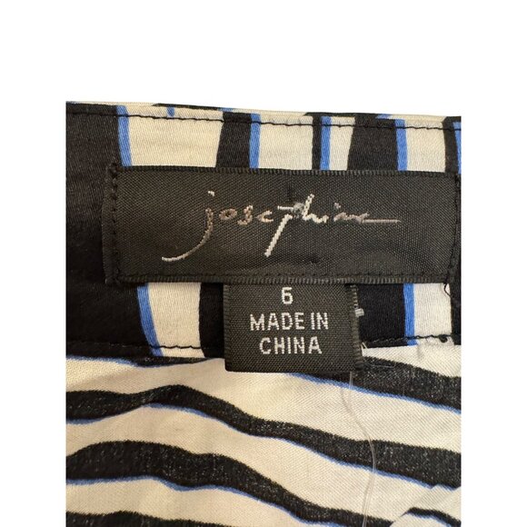 Josephine Indigo Girl Womens Top Size 6 Black/White Leaf Print 3/4 Sleeves Cotto - Picture 4 of 6